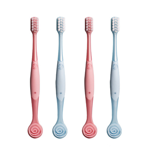 Wide Head Orthodontic Toothbrush Soft Bristles Children Ultra-Soft Adults Fruit Flavor Tongue Scraper Teeth Straightening Specialized