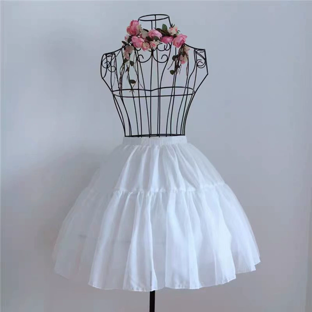 Подъюбник в стиле «рыбья кость» в стиле Лолиты, шифоновая повседневная юбка для косплея, пышная марлевая юбка, нижняя юбка