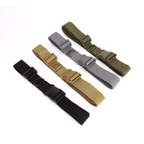 One-second opening tactical belt men's outdoor sports belt mountaineering nylon plastic buckle canvas belt