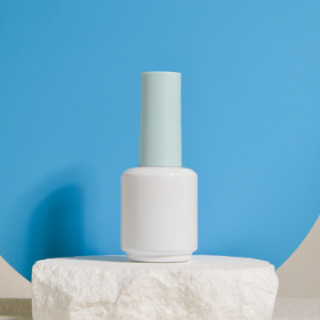 Botella de goma de esmalte de uñas de fábrica de origen Botella de embalaje de botella de esmalte de uñas blanco Botella de vidrio de stock 15ML10ML8ML