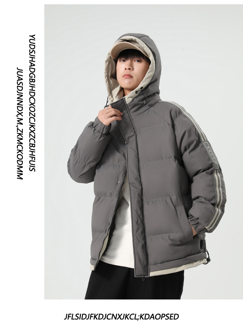 Men's Thickened Cotton Padded Jacket Loose Fit Oversized Coat_voghion.com