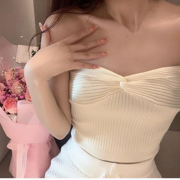 White bra top
