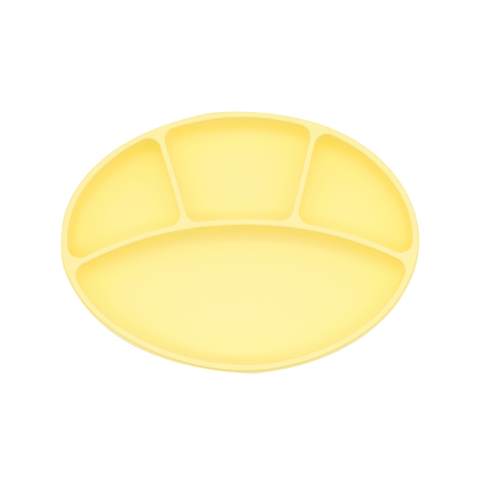 Venta caliente suplemento de alimentos para bebés vajilla de silicona conjunto de silicona para niños lechón tazón integrado Placa de silicona