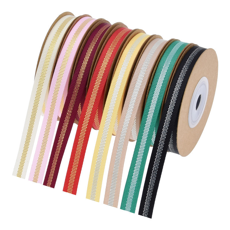 Nuevos productos transfronterizos teñidos de oro, plata, cebolla ribbon, empaque de regalos de horneado, decoración para el hogar, cinta de 10 yardas