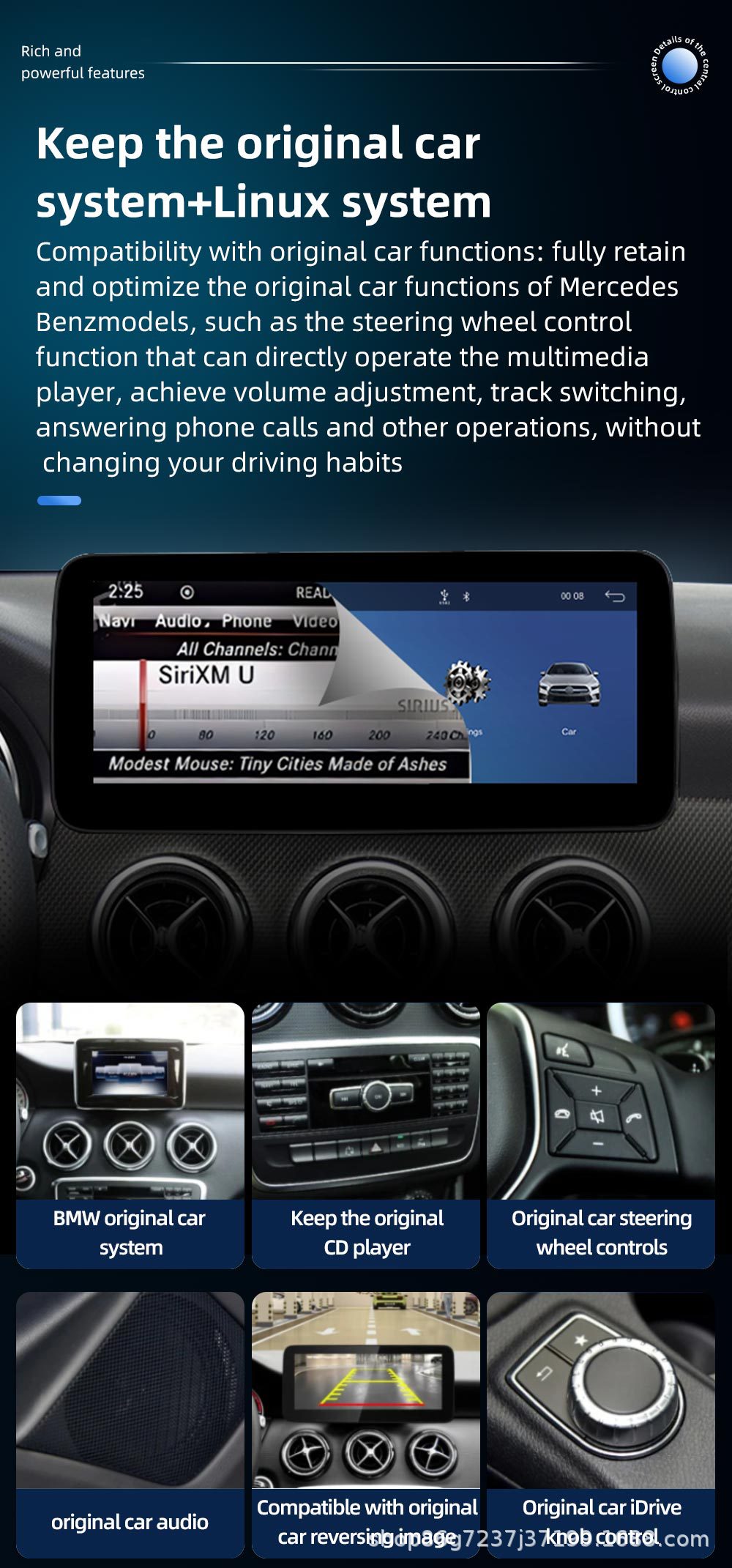 12.3inch Suitable for Mercedes-Benz Gla X156 C117 W176 Gps Car Navigation Bluetooth Player Navigation One