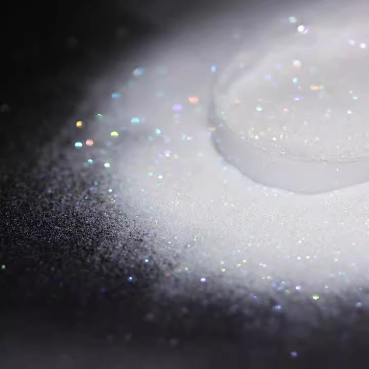 Fantasy rainbow colorful powder golden light purple light red light sea salt sugar powder flow hemp manicure diy translucent glitter powder