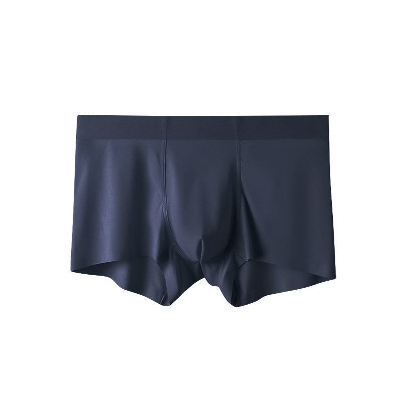 Ropa interior de los hombres de seda de hielo bóxer shorts primavera y verano delgada transpirable juventud sexy sin costuras boxeador en stock al por mayor