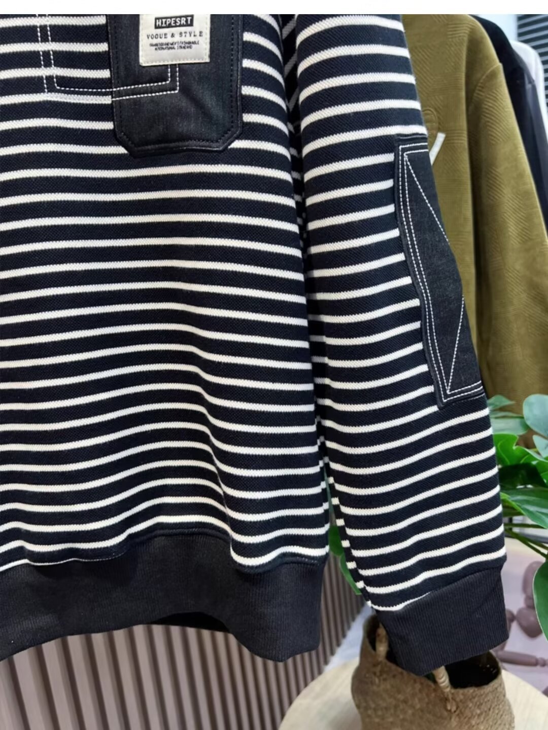Sweat à capuche rayé pour homme style décontracté automne hiver_voghion.com