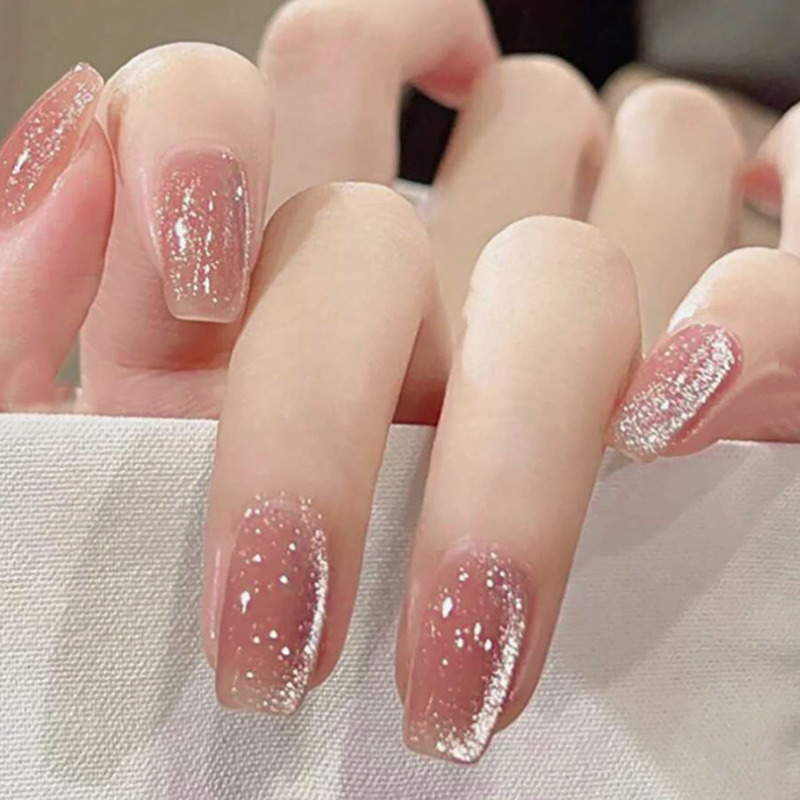 Sparkling Fairy White Moonlight Cat Eye Wearable Nail Art Removable Nail Stickers Whitening Finished Product Wholesale Sparkling Fairy White Moonlight Cat Eye Wearable Nail Art Removable Nail Stickers Whitening Finished Product Wholesale