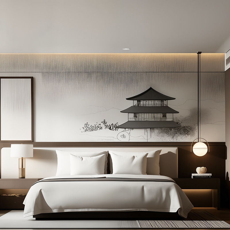 All-Season 5.0 Hotel Furniture Guest Room Bed Box Guest Room Bed Guest Room Large Bed Standard Room Bed B&B Bed Double Bed