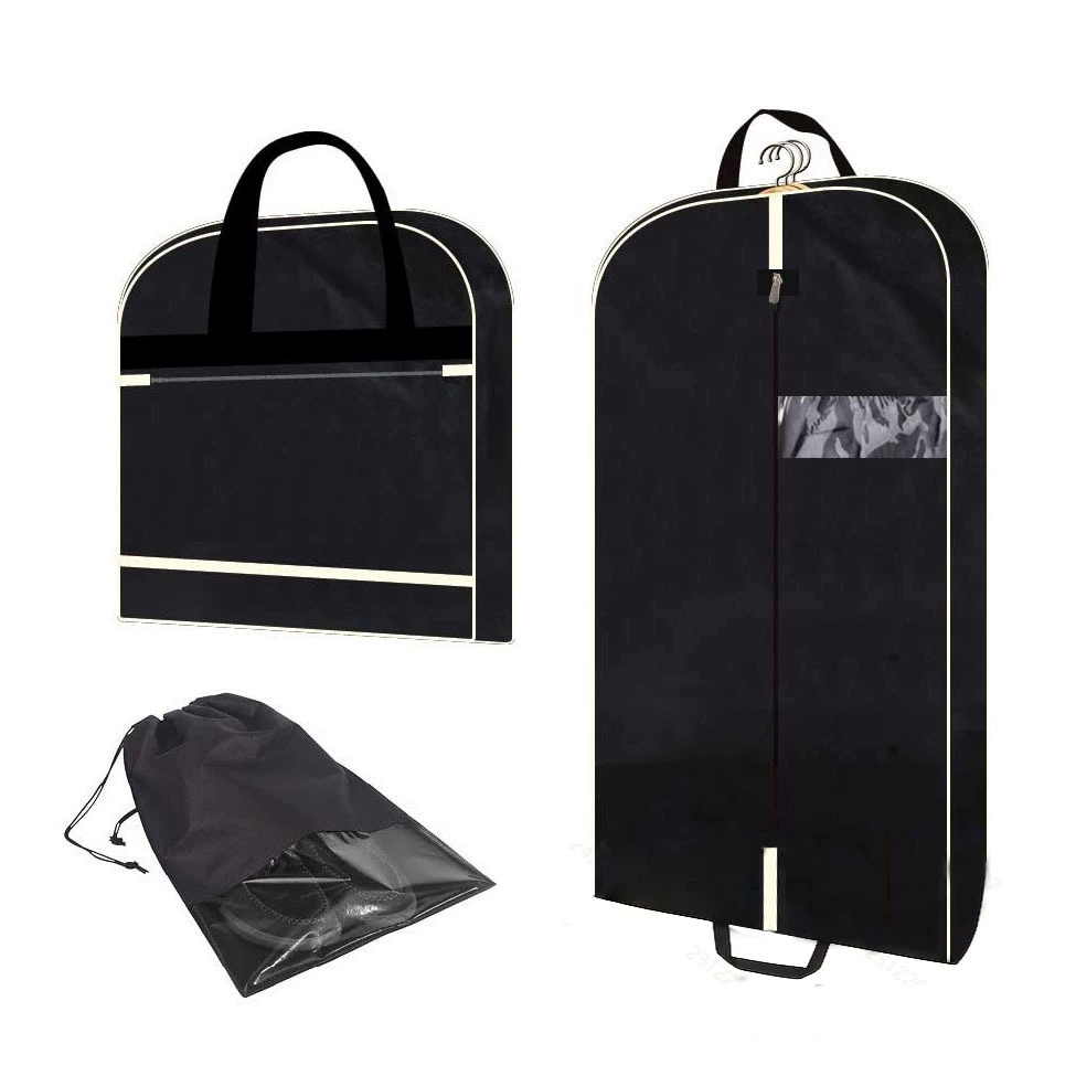 Нетканый чехол на молнии пылезащитный чехол портативный складной костюм пылезащитный чехол для хранения чехол для костюма