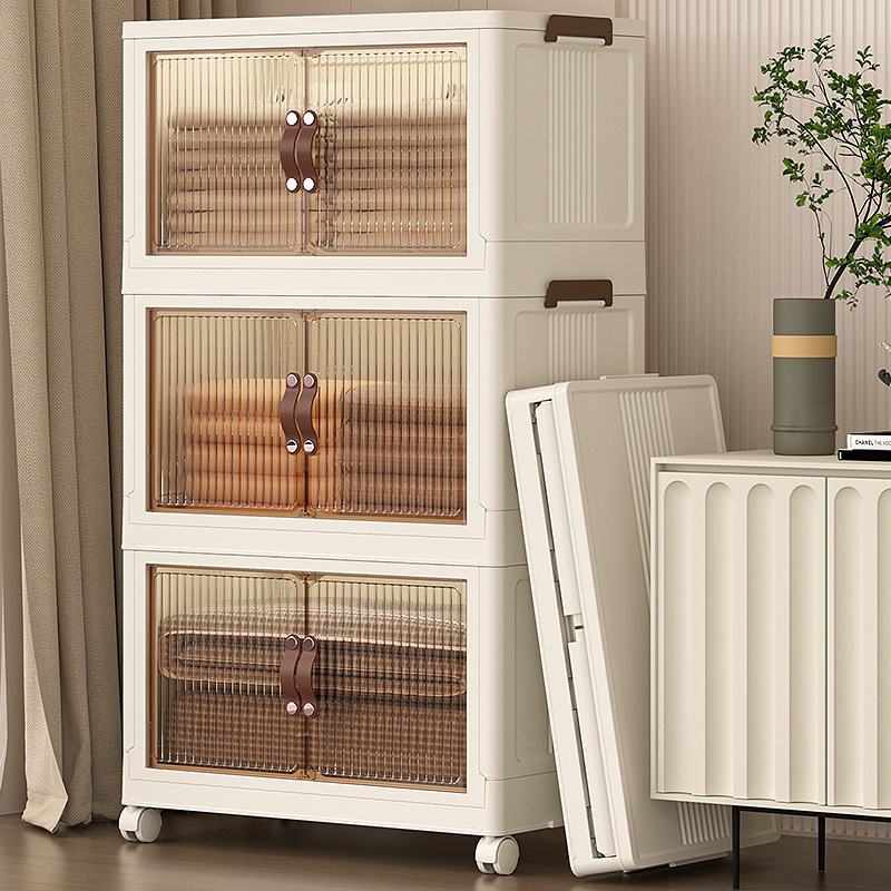 Caja de almacenamiento plegable personalizada, caja de almacenamiento de edredón de ropa, armario para el hogar, caja de plástico transparente, armario de almacenamiento