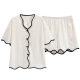 Pajamas with Chest Pad Women's Summer Cotton Short Sleeve Shorts Casual Korean Style Women's Outwear Home Wear suit Wholesale