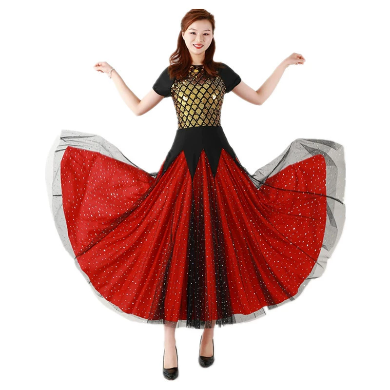 Платье для современного танца Бальный танец юбка для вальса