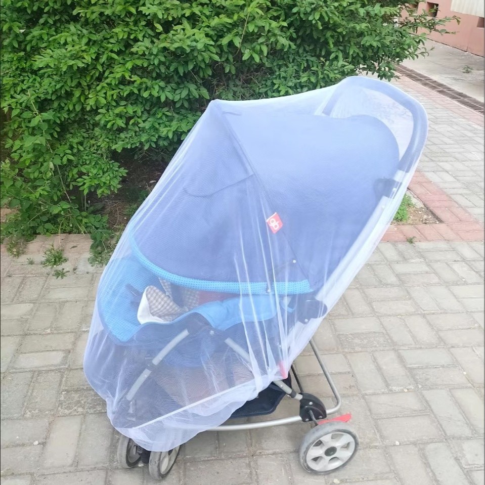 Baby Stroller Mosquito Net Universal Encrypted Mesh Full Cover Anti-Mosquito Dustproof Mosquito Net Stroller Protective Cover Stroller Pass