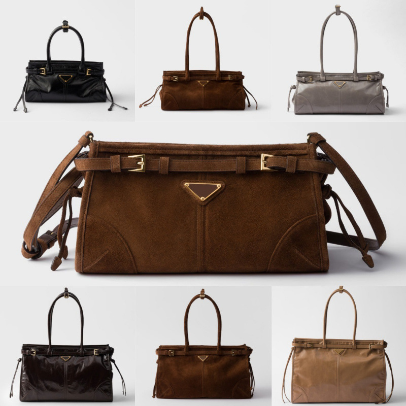 In-Stock Prada New Lus Solf Oil Wax Leather Underarm Bag, Shoulder Bag, Crossbody Bag, High-Quality Handbag for Export In-Stock Prada New Lus Solf Oil Wax Leather Underarm Bag, Shoulder Bag, Crossbody Bag, High-Quality Handbag for Export