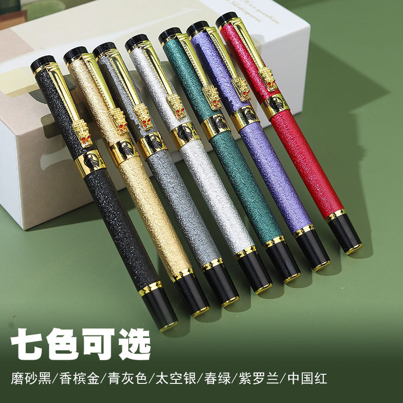 Pen Set Gift Box with Ink Tank and Dual-Iridium Pen, Student Signature Pen with Engraving Pen Case
