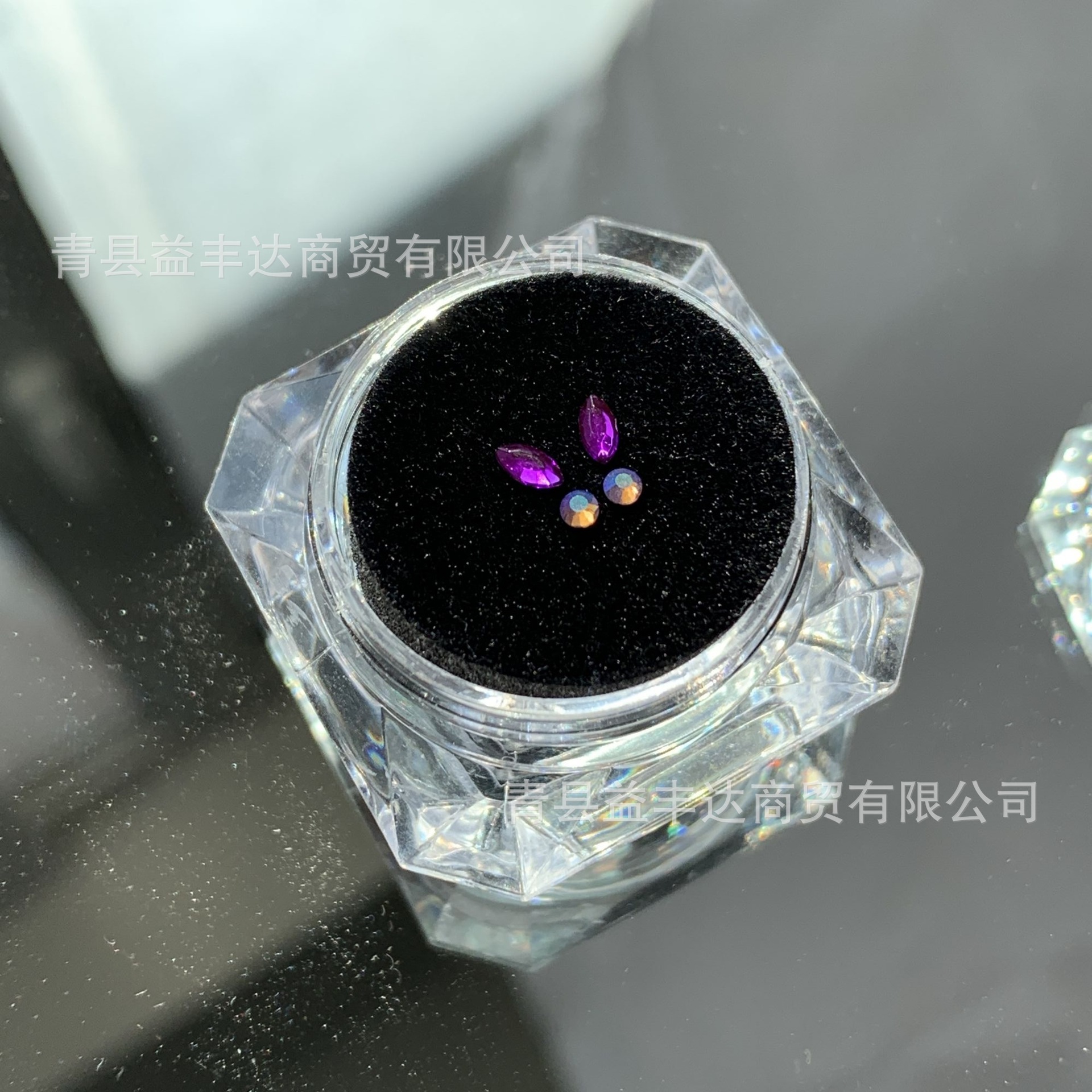50#butterfly 4 -piece set [Deep purple+light purple AB] (box)
