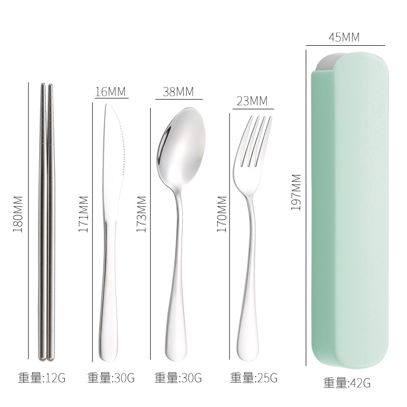 Cuchillo y tenedor de cubierta de acero inoxidable transfronterizo cuchillo y tenedor de tres piezas hotel cuchillo y tenedor de filete de comida occidental conjunto portátil regalos