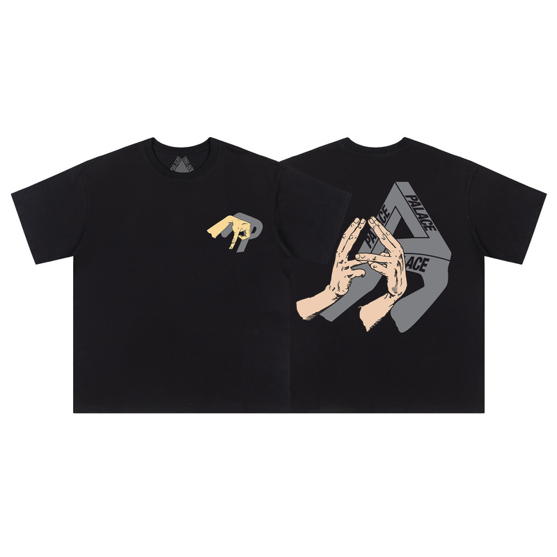 欧米の潮牌palace三角形双紗プリント高品質男女カジュアル半袖tシャツ|undefined