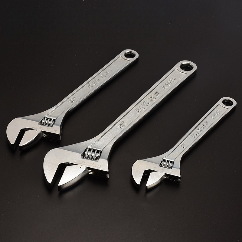 厂家直销锐尔活动扳手开口板子活口8寸12寸15寸18寸活动扳手献学
