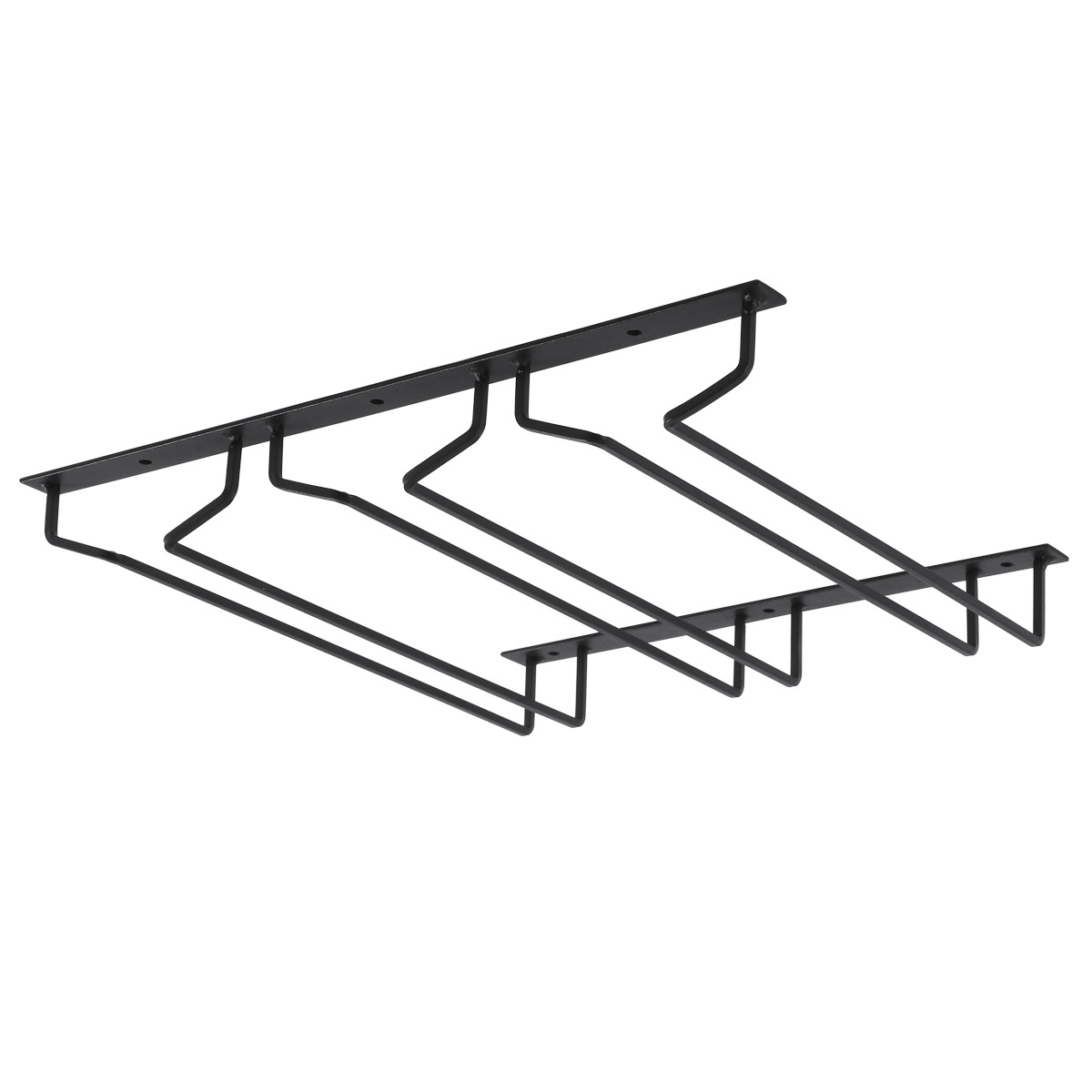 Portavasos de vino de hierro techo gabinete puerta barra de bar colgante copa de vino estante boca abajo drenaje rack de almacenamiento