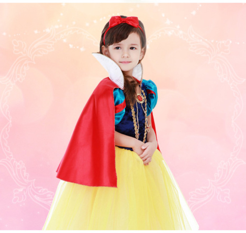 New Christmas clothing children's cosplay dress Snow White costume princess dress