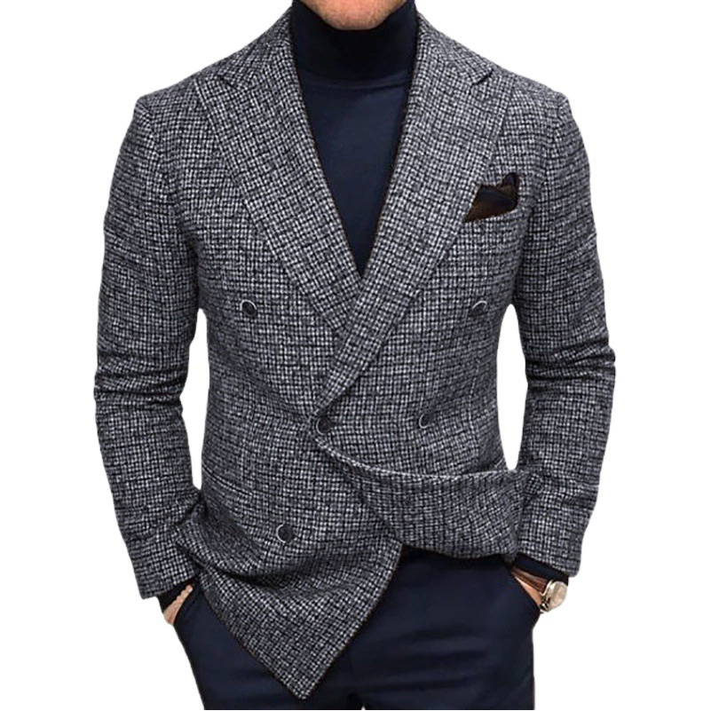 Мужские повседневные костюмы Amazon 2026, пиджаки для джентльменов, мужские костюмы больших размеров оптом на экспорт