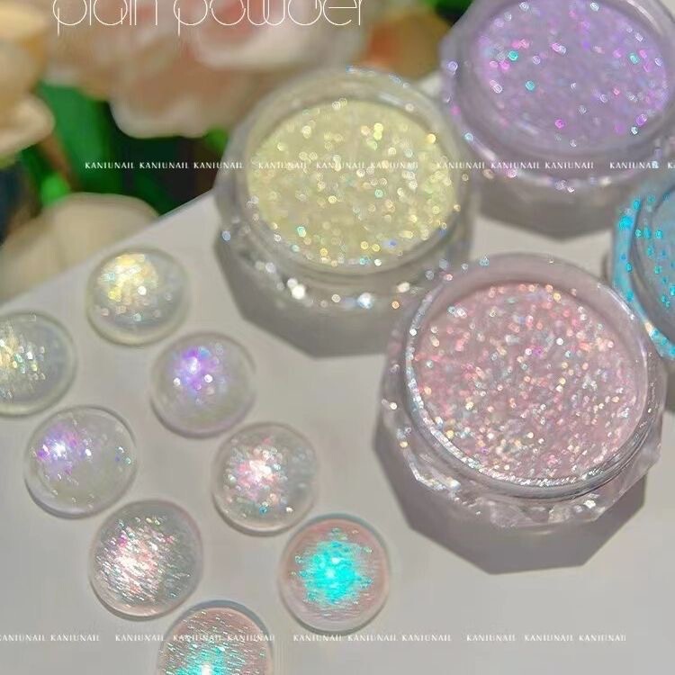 Manicure Flash Fantasy Ice Transparent Fairy Makeup Highlighter Powder Fairy Fine Glitter Wearable Crystal Glitter Powder for Nail Salons Manicure Flash Fantasy Ice Transparent Fairy Makeup Highlighter Powder Fairy Fine Glitter Wearable Crystal Glitter Powder for Nail Salons
