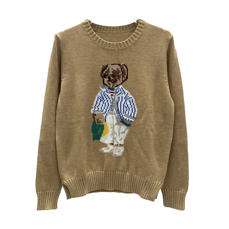 Popular Jacquard Bear Pattern, Not Embroidery, Fashionable Niche Thin Sweater for Women, Factory Direct Sales and Wholesale in Stock Popular Jacquard Bear Pattern, Not Embroidery, Fashionable Niche Thin Sweater for Women, Factory Direct Sales and Wholesale in Stock