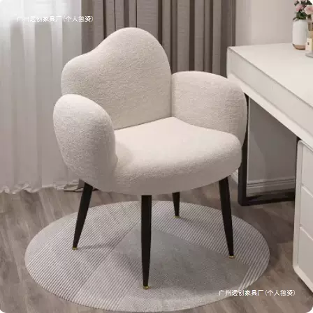 化妆凳奶油风化妆椅女生卧室网红梳妆凳轻奢简约美甲椅梳妆台凳子