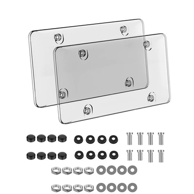 American License: License plate holder/license plate holder - transparent-single-piece-black-accessories-bag
