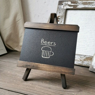 Bar Counter Desktop Small Ornaments Small Blackboard Mini Edition Stand Style Vintage Decoration Erasable Stall Stand