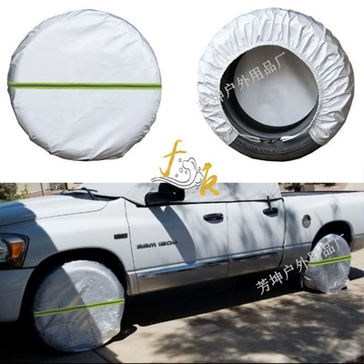 Sun Protection for Rvs, 4-Piece Set — Spare wheel cover