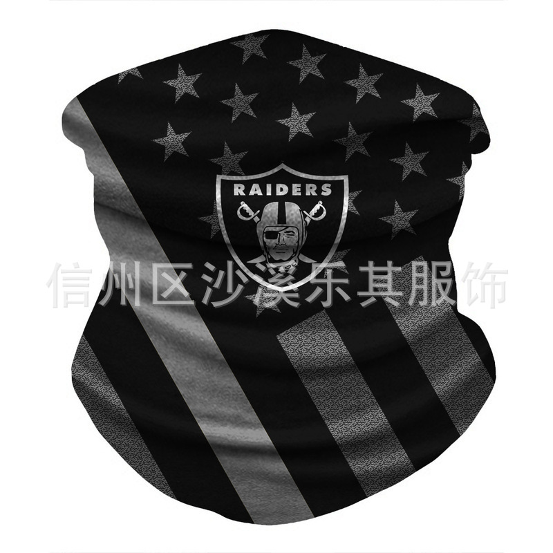 Máscara de impresión digital 3D para equipos de la NFL europeos y estadounidenses Montar al aire libre a prueba de polvo, protección solar, máscara deportiva a prueba de viento, se puede fijar Zhi