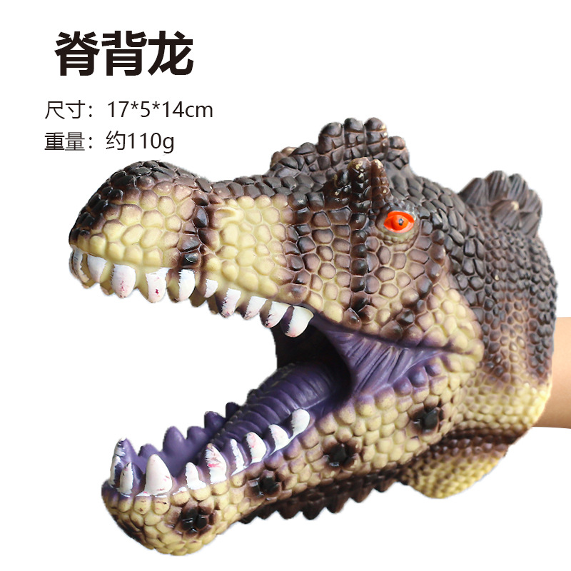 Dinosaurio garra de dinosaurio guantes de muñecas de goma blanda triceratosaurio tiranosaurio simulación animal modelo de juguete para niños