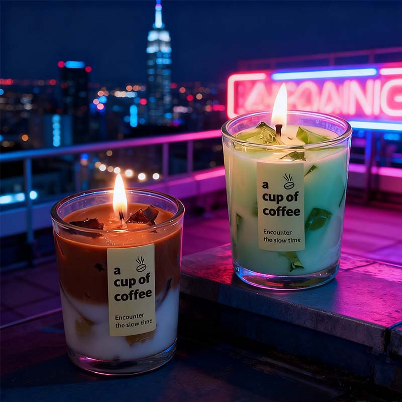 Candela de café banana al por mayor creativa doméstica inviento atmósfera alta sensación de perfume velas adornos regalos transfronterizos