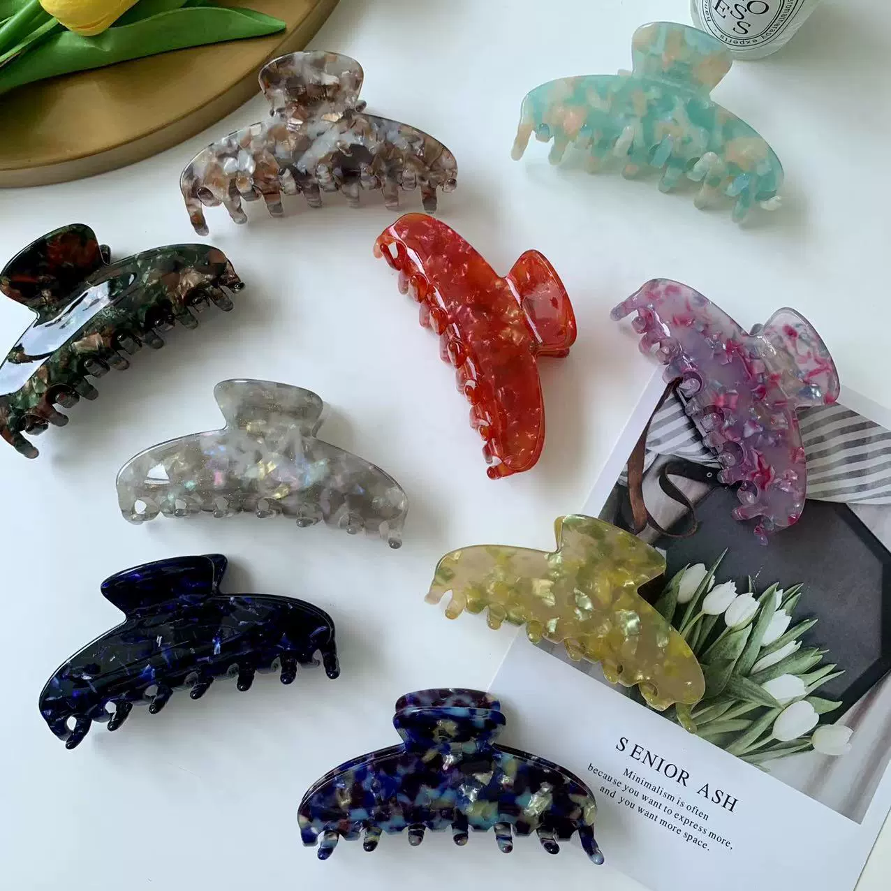 Акула, большая заколка для волос, crab pin, аксессуар для волос, новая коллекция, простой и элегантный дизайн, оптовая продажа