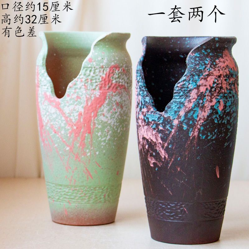 缺口花盆悬崖桩切口多肉缺口造型花盆悬崖式老桩深缺口高瘦陶瓷大|undefined