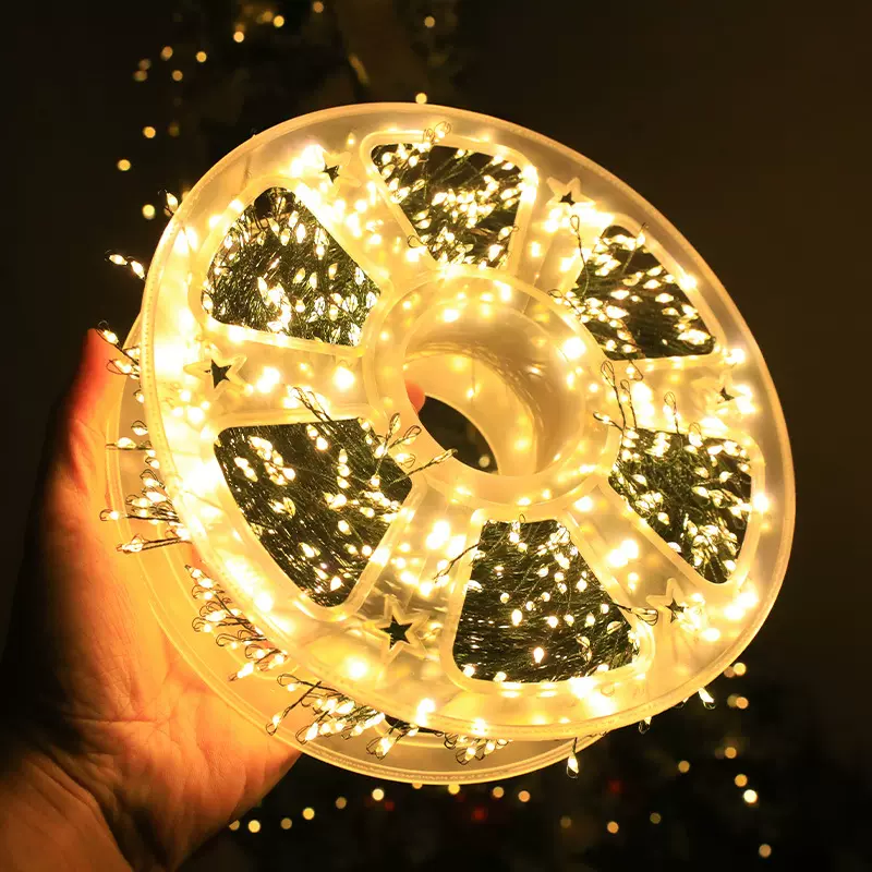 跨境LED圣诞鞭炮灯蜈蚣脚铜线灯串室内外节日庭院装饰彩灯