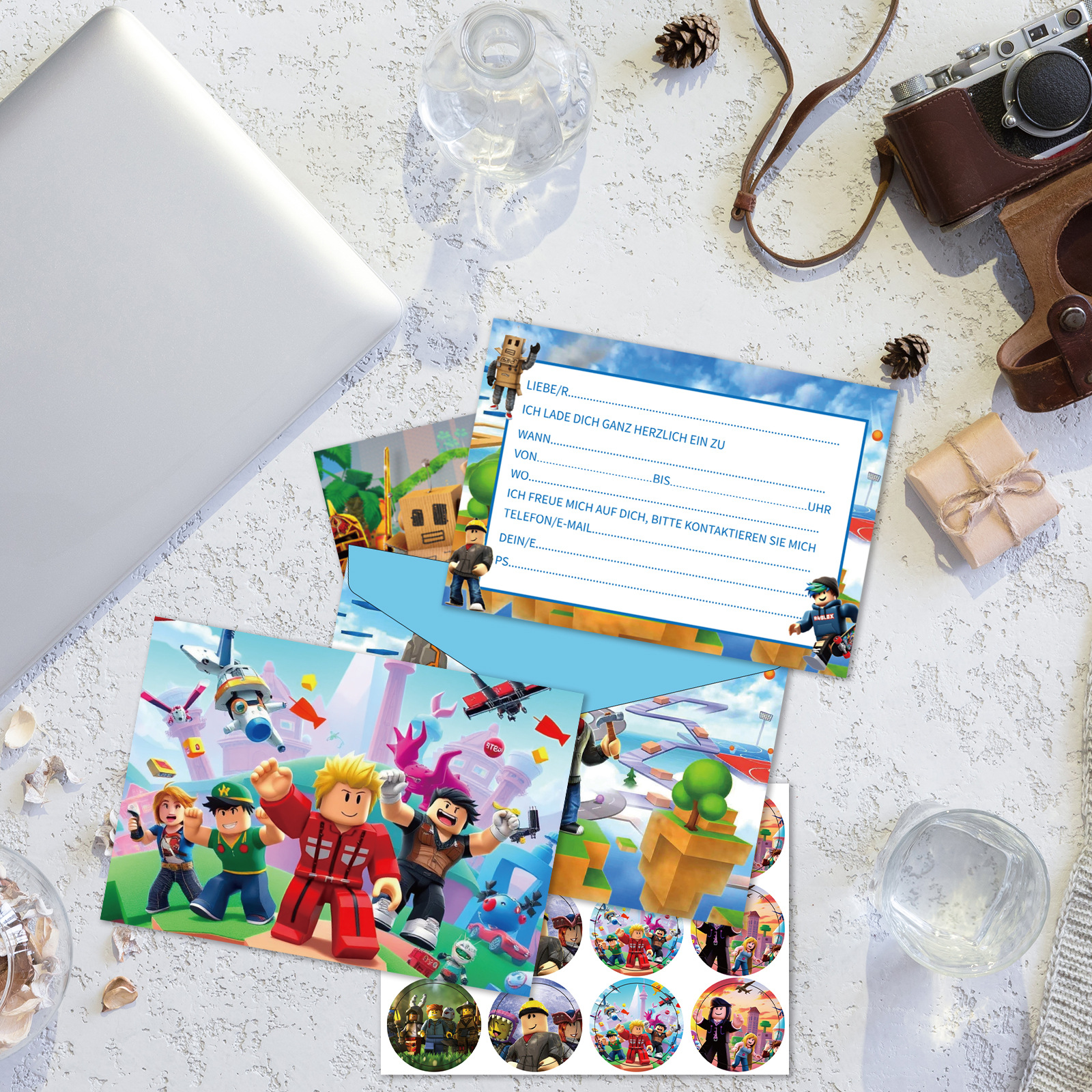 Amazon's New German My Time Invitation Card Children's Birthday Party Decoration Props Cross-Border Birthday Party