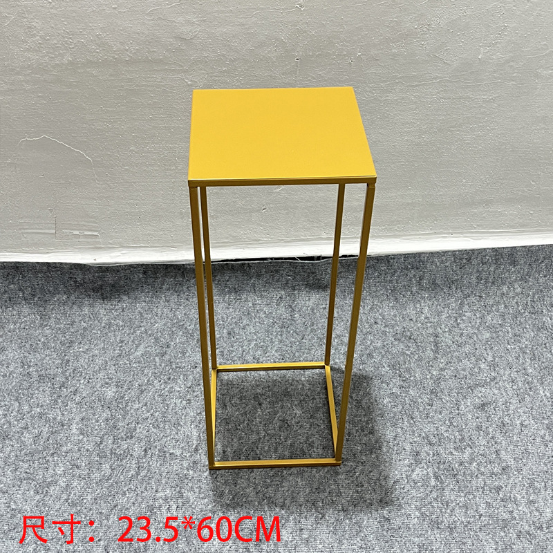 Placa de hierro marco rectangular de 60cm de alto oro (con placa)