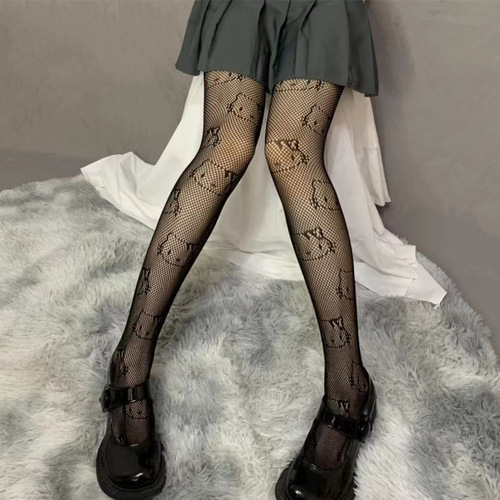 hellokitty fishnet stockings sexy stockings women's thin Kuromi JK Hello kitty Hello Kitty socks women