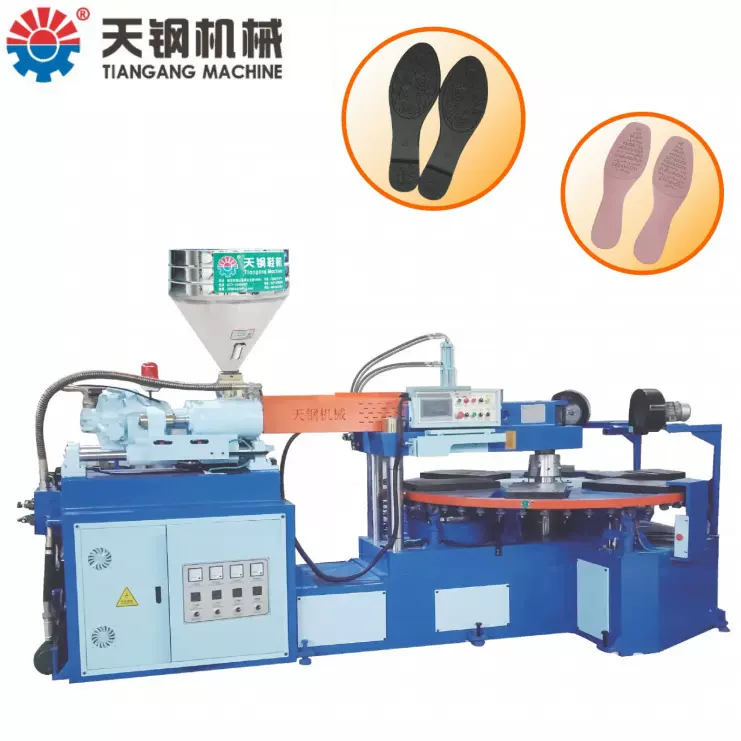 6工位全自动水冷单色塑胶类PVC射出成型鞋底机