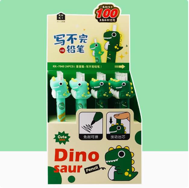 Lápiz Mecánico Eterno Infantil KK-7949 de Plástico y Silicona para Escritura image 1