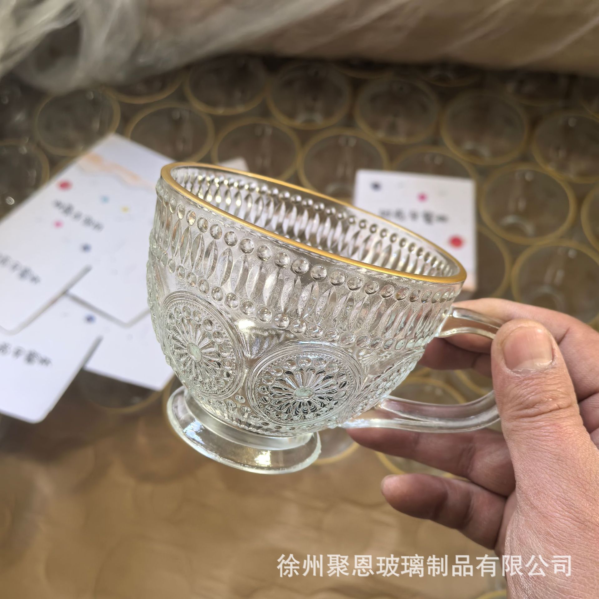 Taza de desayuno ligera y lujosa de alto valor con cuchara para mujer, taza de avena con leche de vidrio de gran capacidad para el hogar, especial para Dendrobium