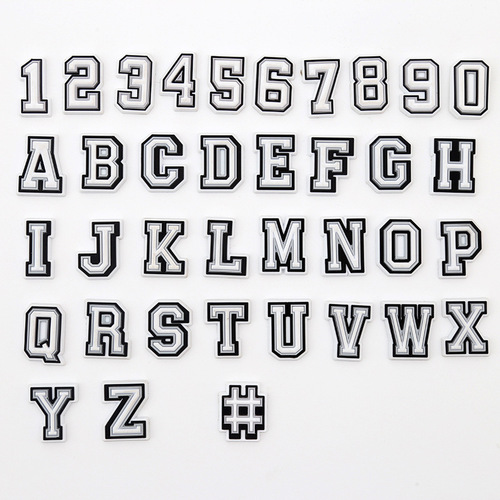 Pink letter series holey shoes flower shoe buckle English letter and number set cartoon detachable shoe accessories