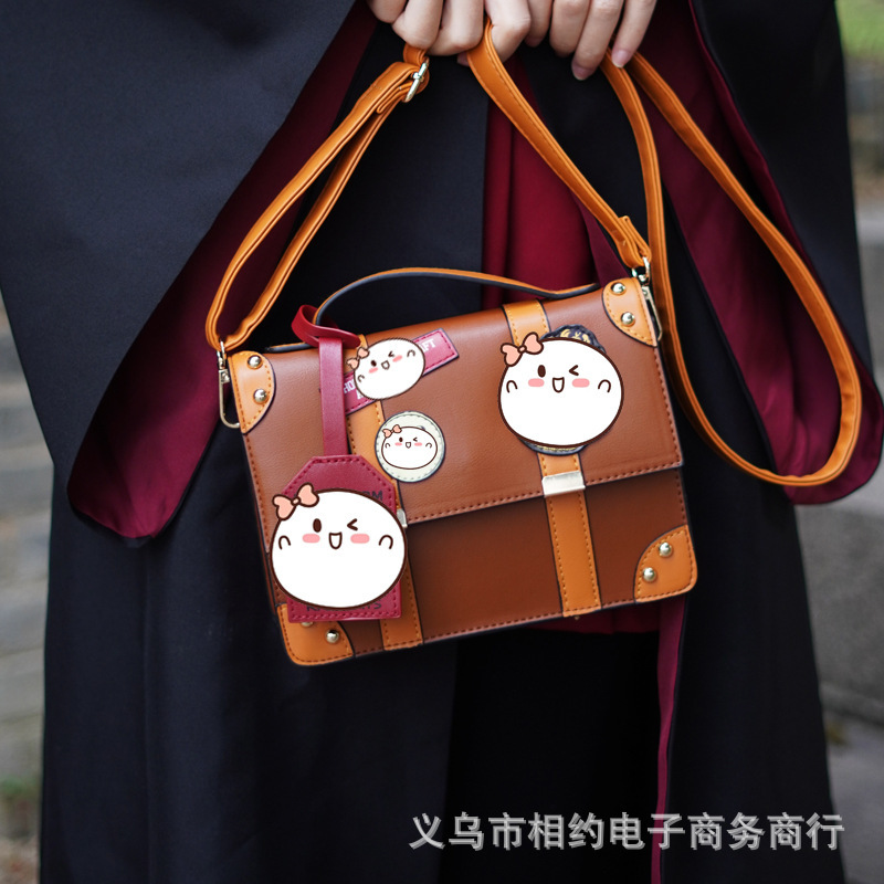 Harry Potter Retro Messenger Bag Single Shoulder Crossbody Small Square Bag Magic Academy Movie Merchandise Tote Flap Women's Bag