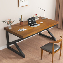 实木书桌双人电脑桌台式卧室家用简约轻奢小型办公桌学生学习桌子