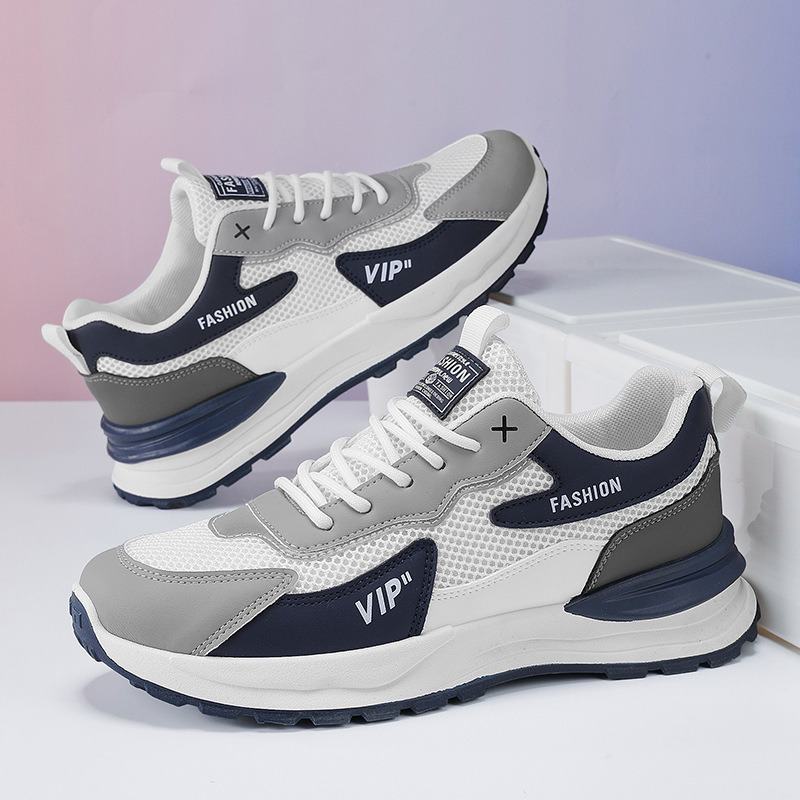 Summer Men's Shoes New Style Breathable Mesh Shoes Men's Trendy Versatile Thick-Soled Sports Shoes Casual Running Dad Shoes for Men Summer Men's Shoes New Style Breathable Mesh Shoes Men's Trendy Versatile Thick-Soled Sports Shoes Casual Running Dad Shoes for Men
